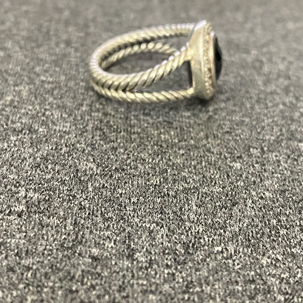 David Yurman Ring Onyx and Diamond